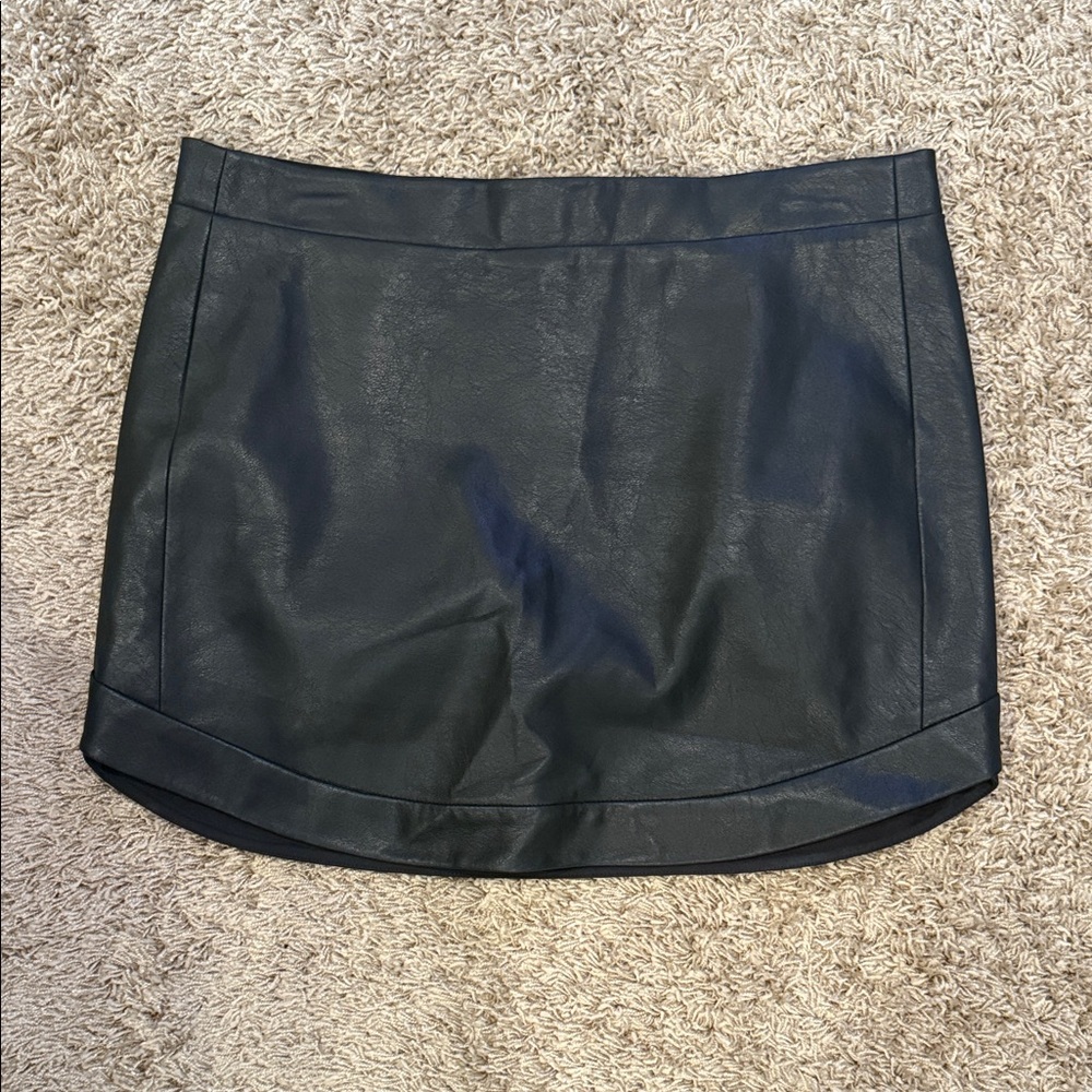 BCBG Max Azria leather mini skirt